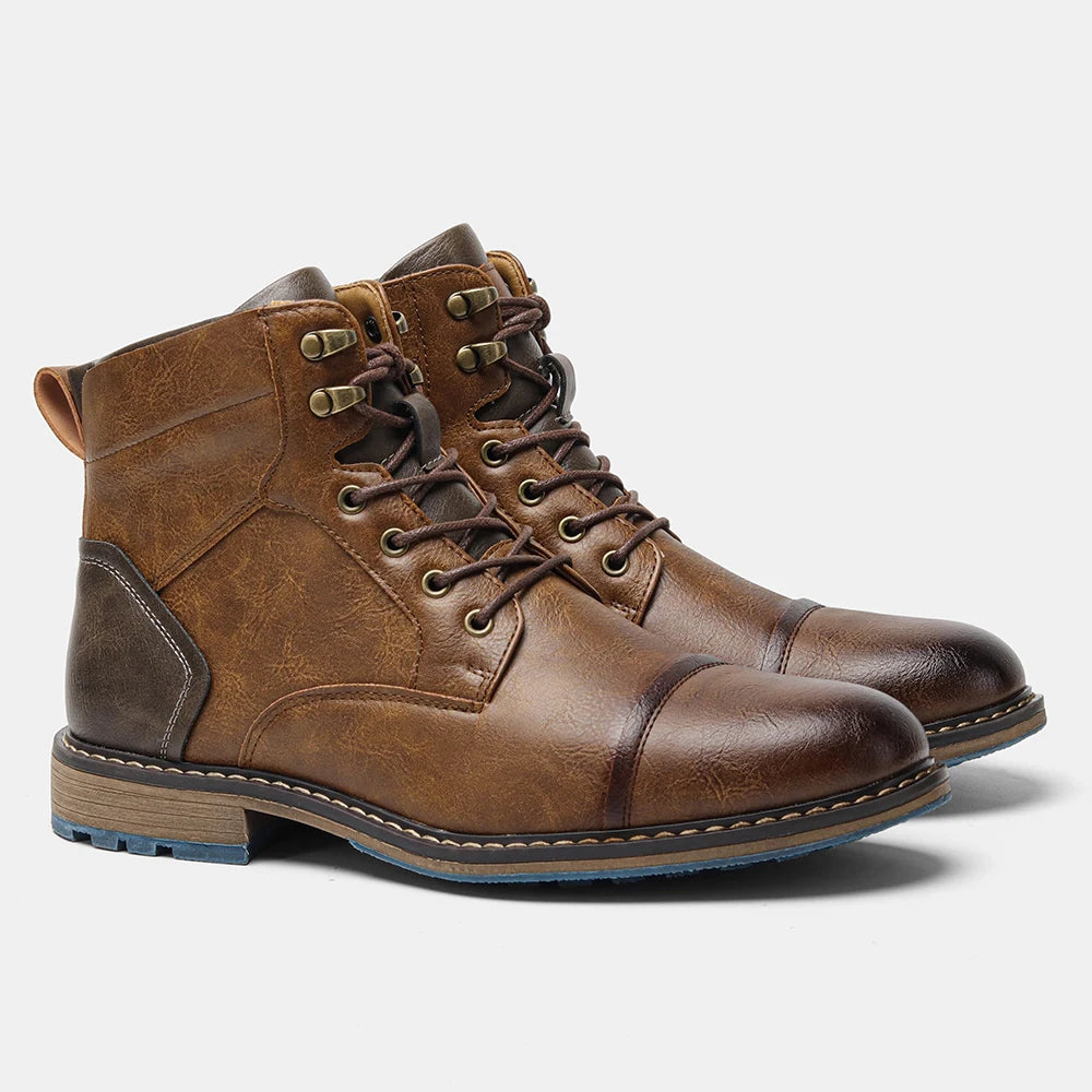 Hecrafted Mens Fashion Ankle Boots With Comfortable Zip Closure