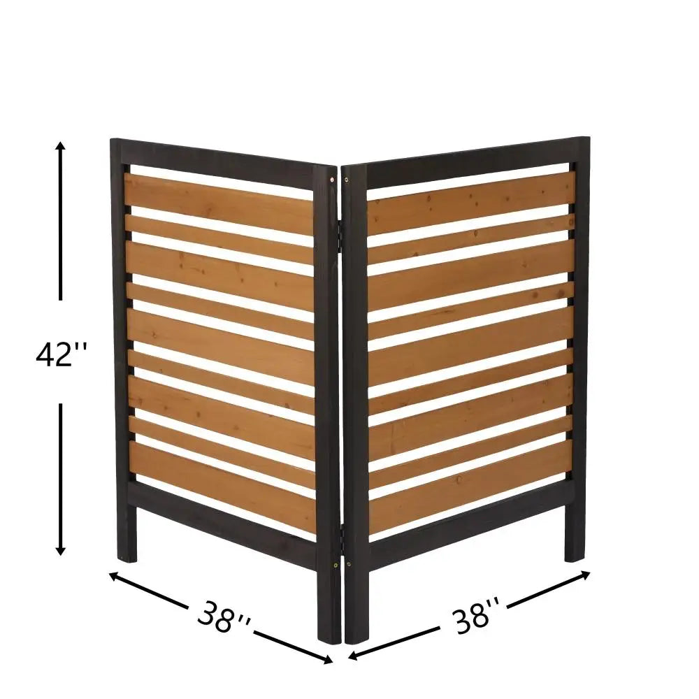 2-Panel Outdoor Air Conditioner Fence Screen, Outside Wood Privacy Fence, Backyard Garden Patio 38 W X 42 H Garden Supplies FYCS