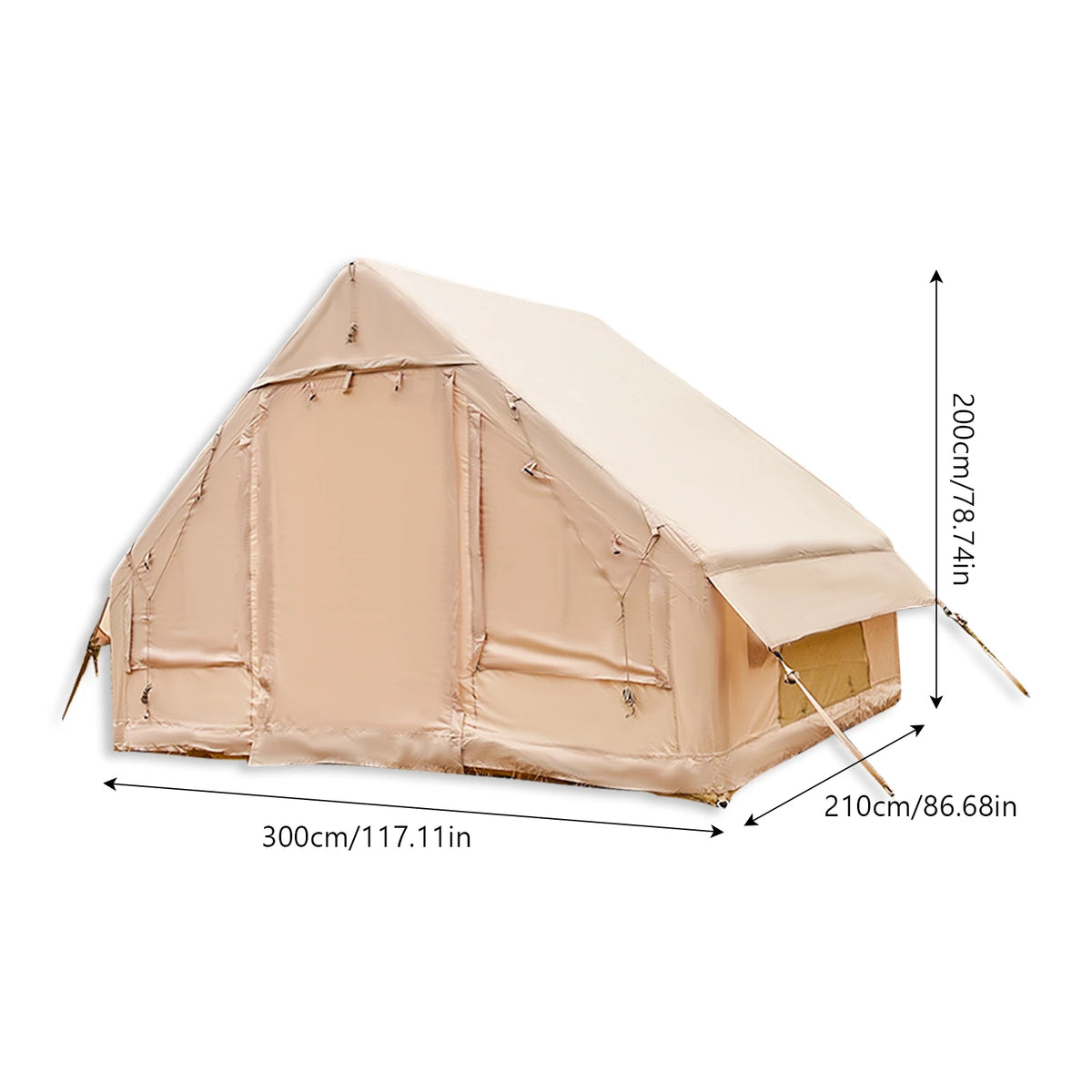 Pakicetus Inflatable Camping Tent Quick Setup Waterproof Stove Jack