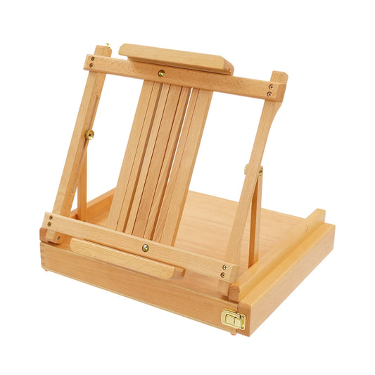 Portable Adjustable Wooden Painting Easel With Storage Compartments