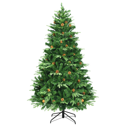 Lifezeal Pre Lit Artificial Christmas Tree Premium Spruce Hinged Design