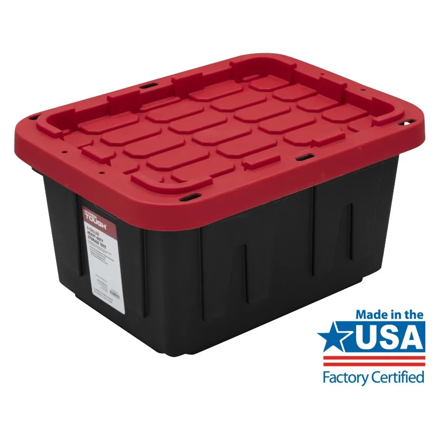 Hyper Tough Heavy Duty Plastic Storage Bins With Snap Lids