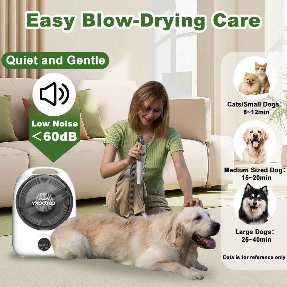 Pet Grooming Vacuum And Dryer With Hair Suction System