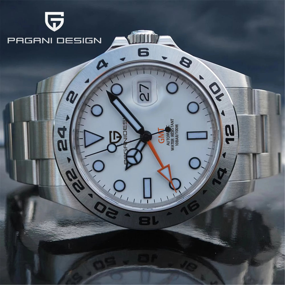 PAGANI DESIGN Automatic GMT Men's Watch With Sapphire Crystal