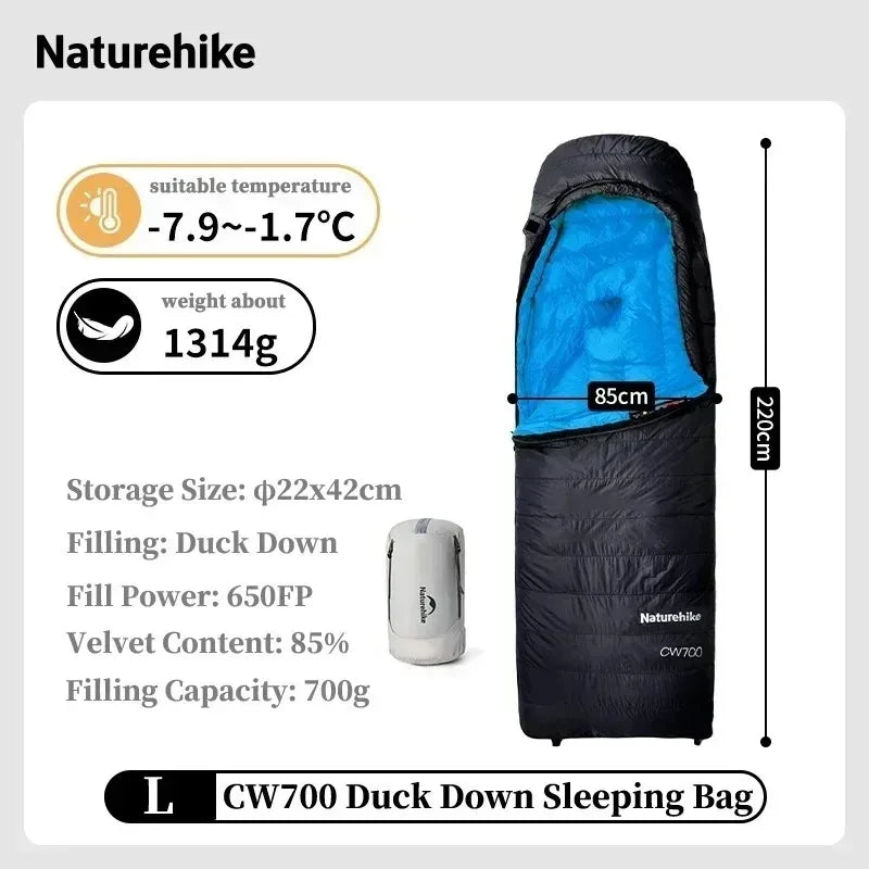 Naturehike CW700 Ultralight Duck Down Winter Sleeping Bag