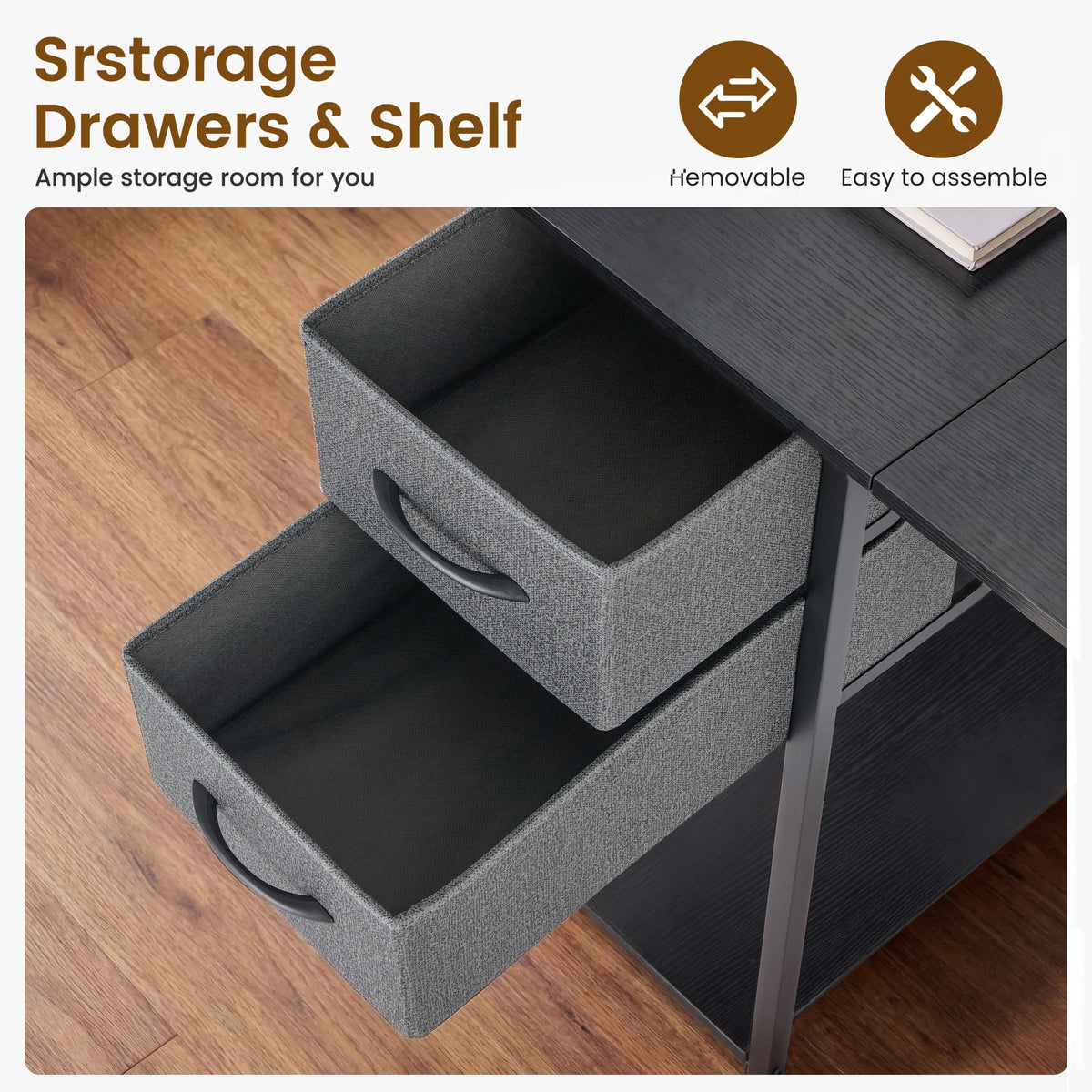 MCQ Ergonomic Office Desk With Drawers And Stable X Frame