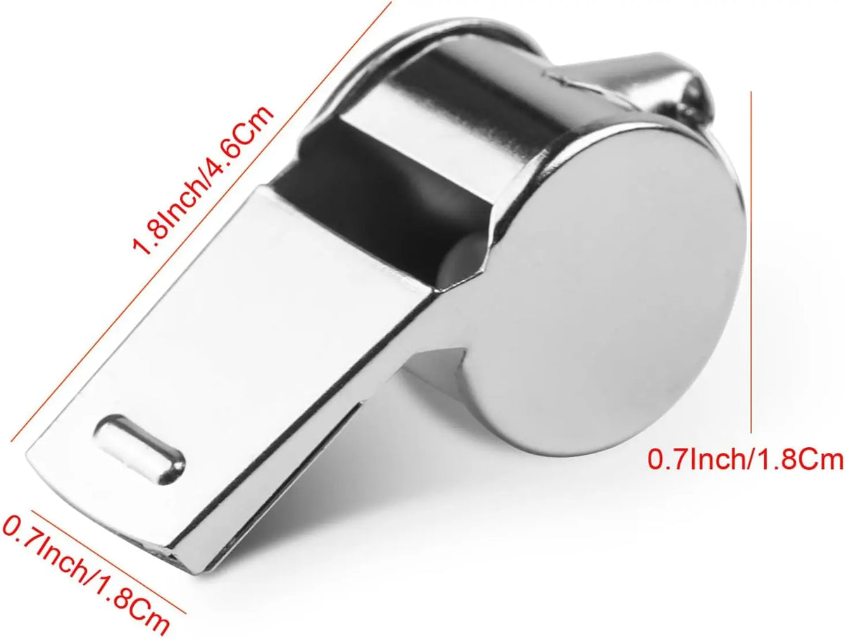 Stainless Steel Sports Whistles With Lanyards For Coaches And Safety