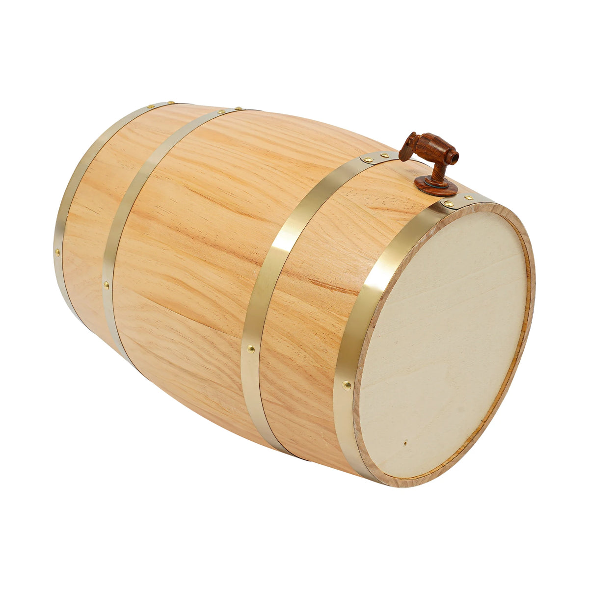 20L Wine Barrel Wood Wine Barrel Whiskey Barrel with Faucet and Stand for Home Brewing Wine Storage Party Decor