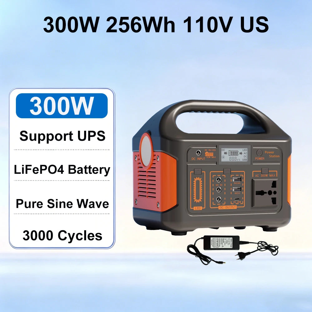 GaiaRay Portable Power Station With LiFePO4 Battery For Camping
