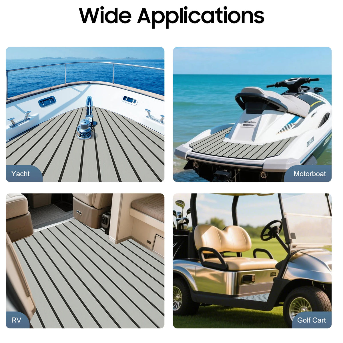 Self Adhesive Eva Foam Anti Slip Deck Mat For Marine Use