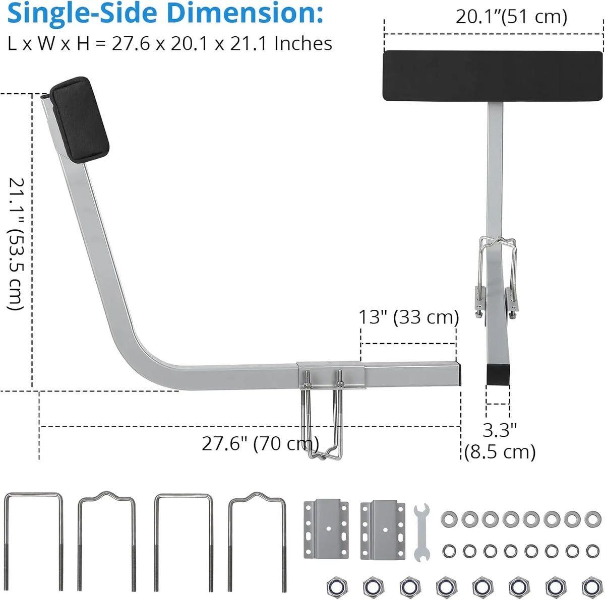 Garvee Adjustable Galvanized Steel Boat Trailer Guide Poles