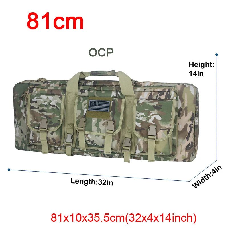 LQARMY Tactical Double Rifle Case Molle Hunting Airsoft Gun Bag