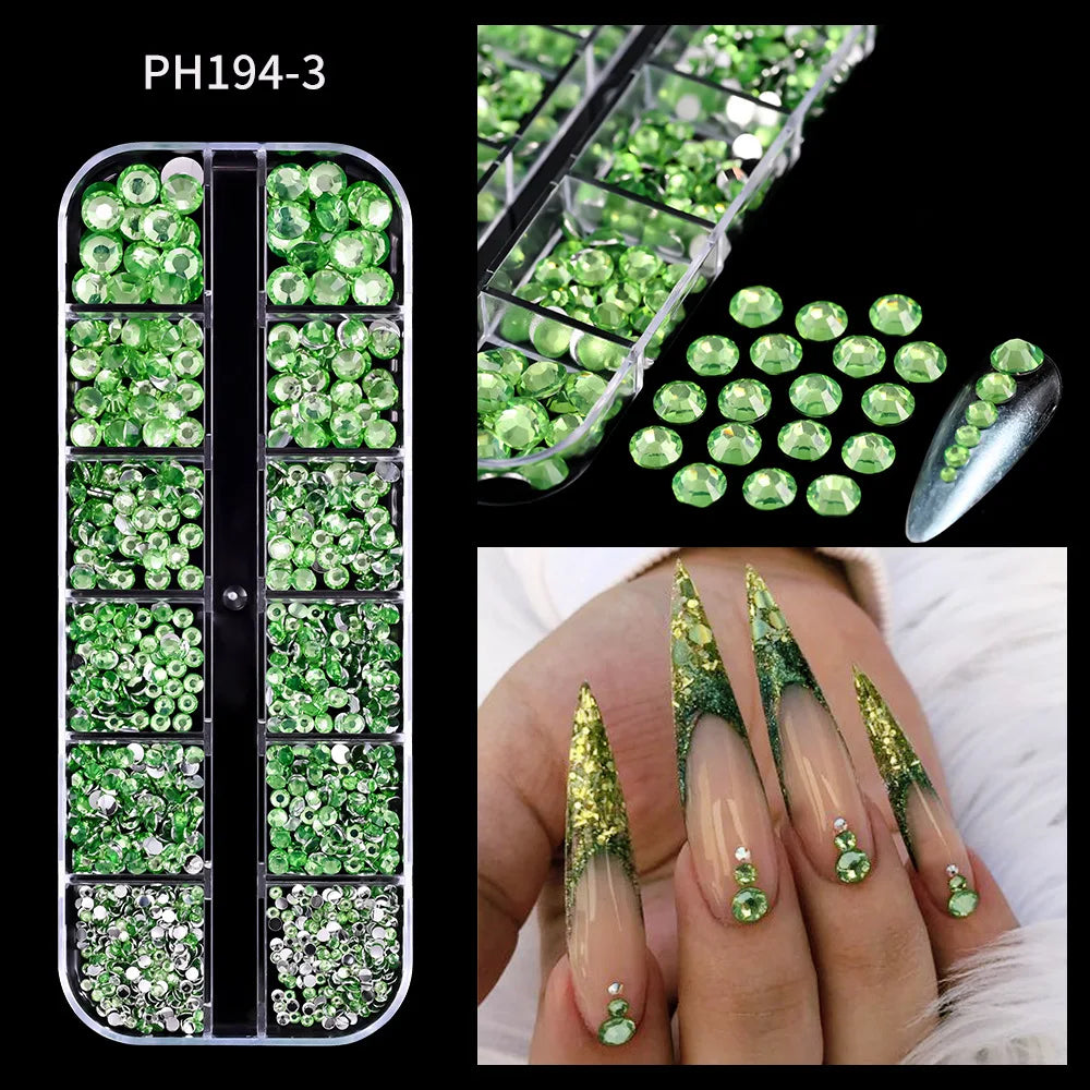 AB Crystal Nail Art Rhinestones Kit With Application Tools