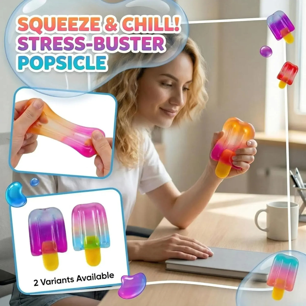 Slow Rebound Ice Cream Squishy Fidget Stress Relief Ball
