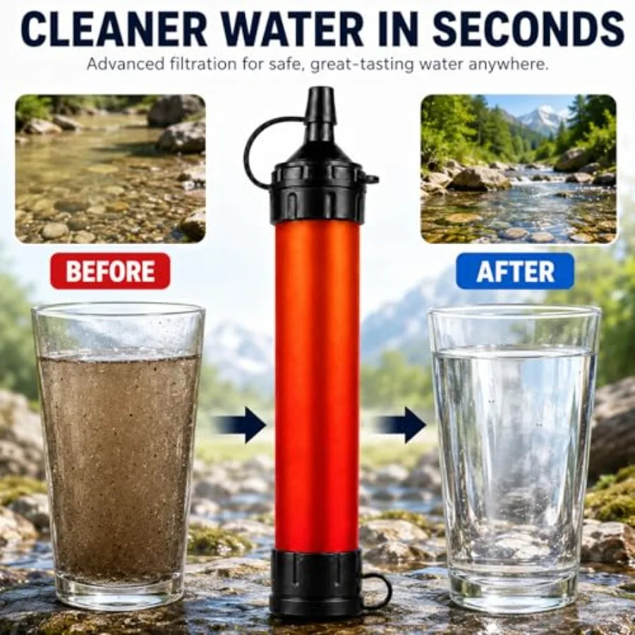 Water Filter Straw For Camping Hiking Travel And Outdoor Purification
