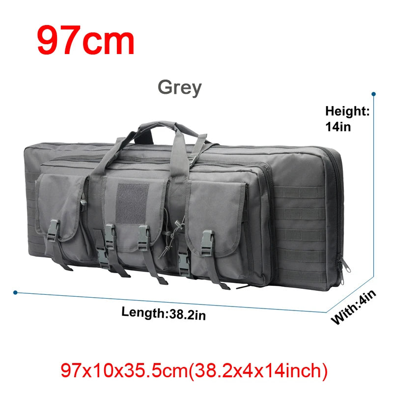 LQARMY Tactical Double Rifle Case Molle Hunting Airsoft Gun Bag