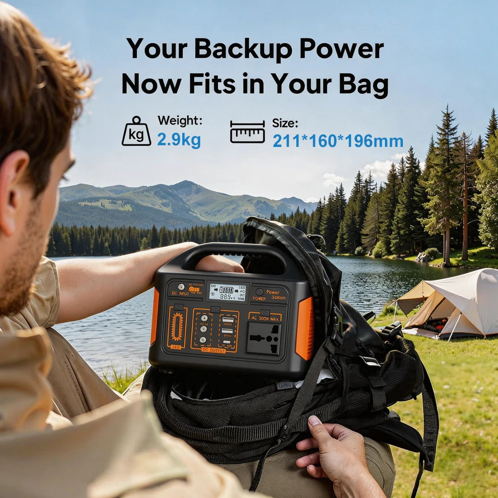 GaiaRay Portable Power Station With LiFePO4 Battery For Camping