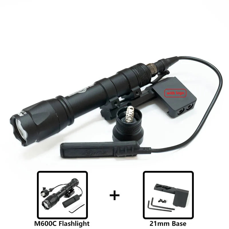 Tactical SF M600C M600B M300B M300C Flashlight Gun Light Ar15 Hunting Tools Lamp M300 M600 Scout Light with Short Style Ml-ok/21mm Picatinny Rail Base