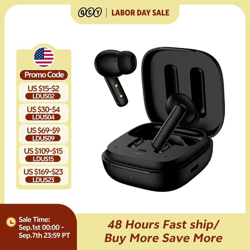 QCY T13 Wireless Earbuds Bluetooth 5.3 Active Noise Cancellation