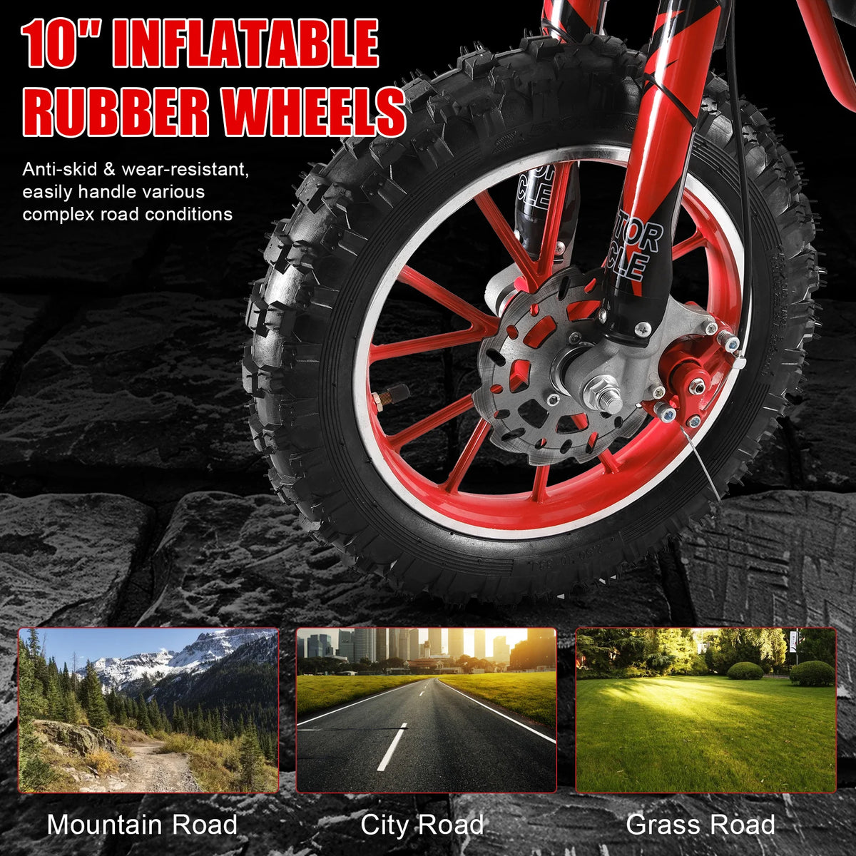 Gas Powered Kids Off Road Dirt Bike With Disc Brakes