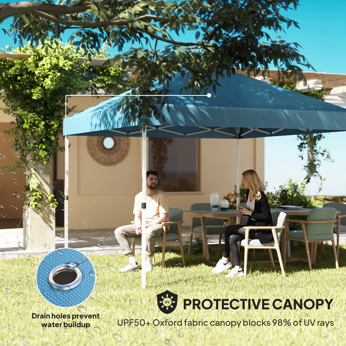 Outsunny Pop Up Canopy Tent With Sidewalls For Outdoor Gatherings