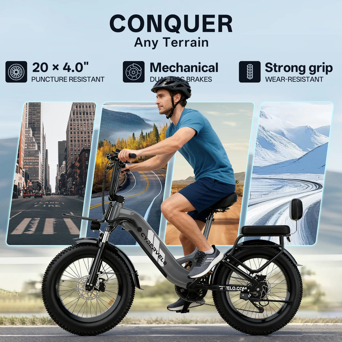 Cybervelo 1500W 7 Speed Electric Bike With Durable 20Ah Battery