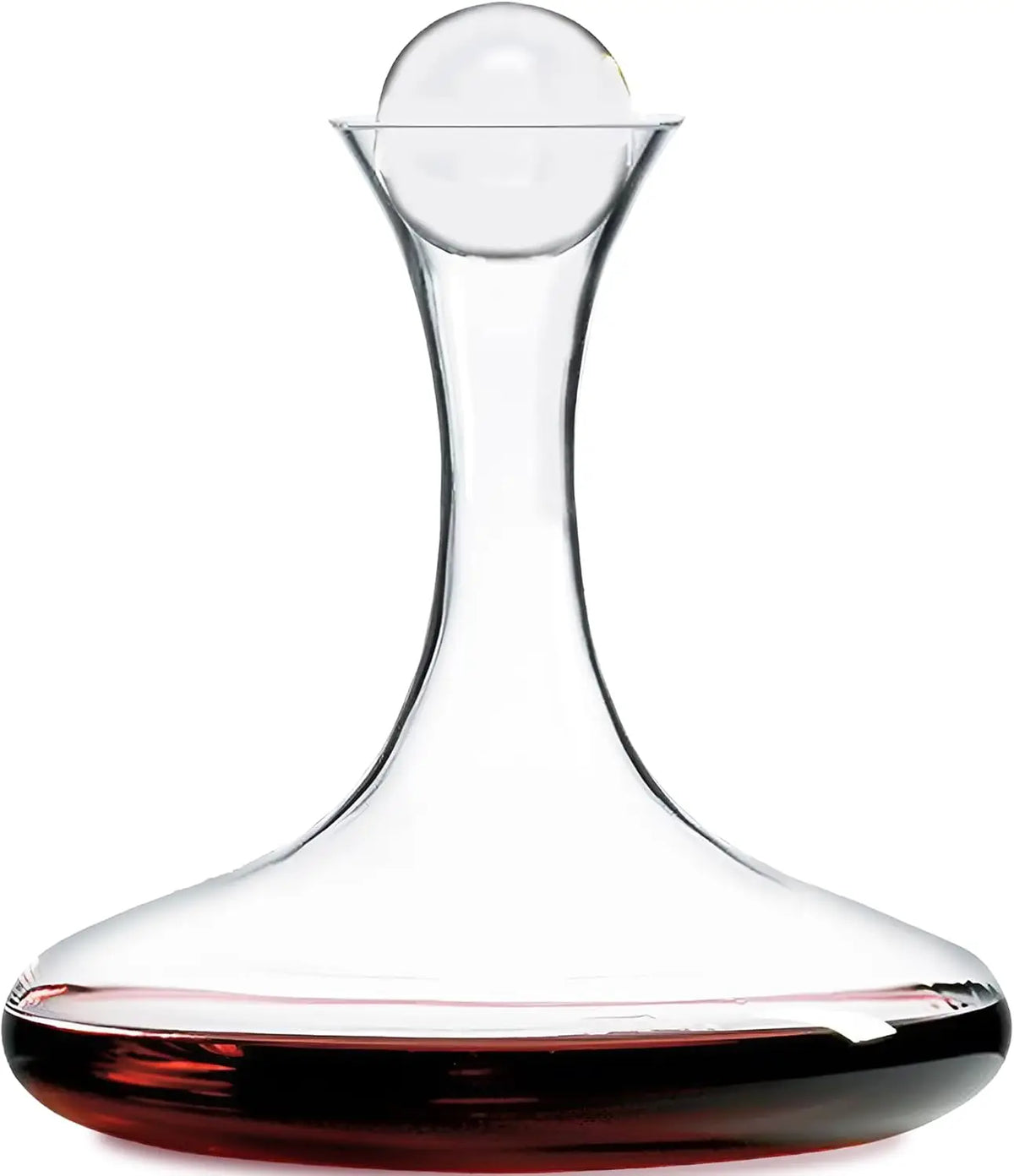 Large Wine Decanter 66 oz | Hand-Blown Lead-Free Crystal | Wide Base for Optimal Aeration | Crystal Stopper | Gift-Boxed