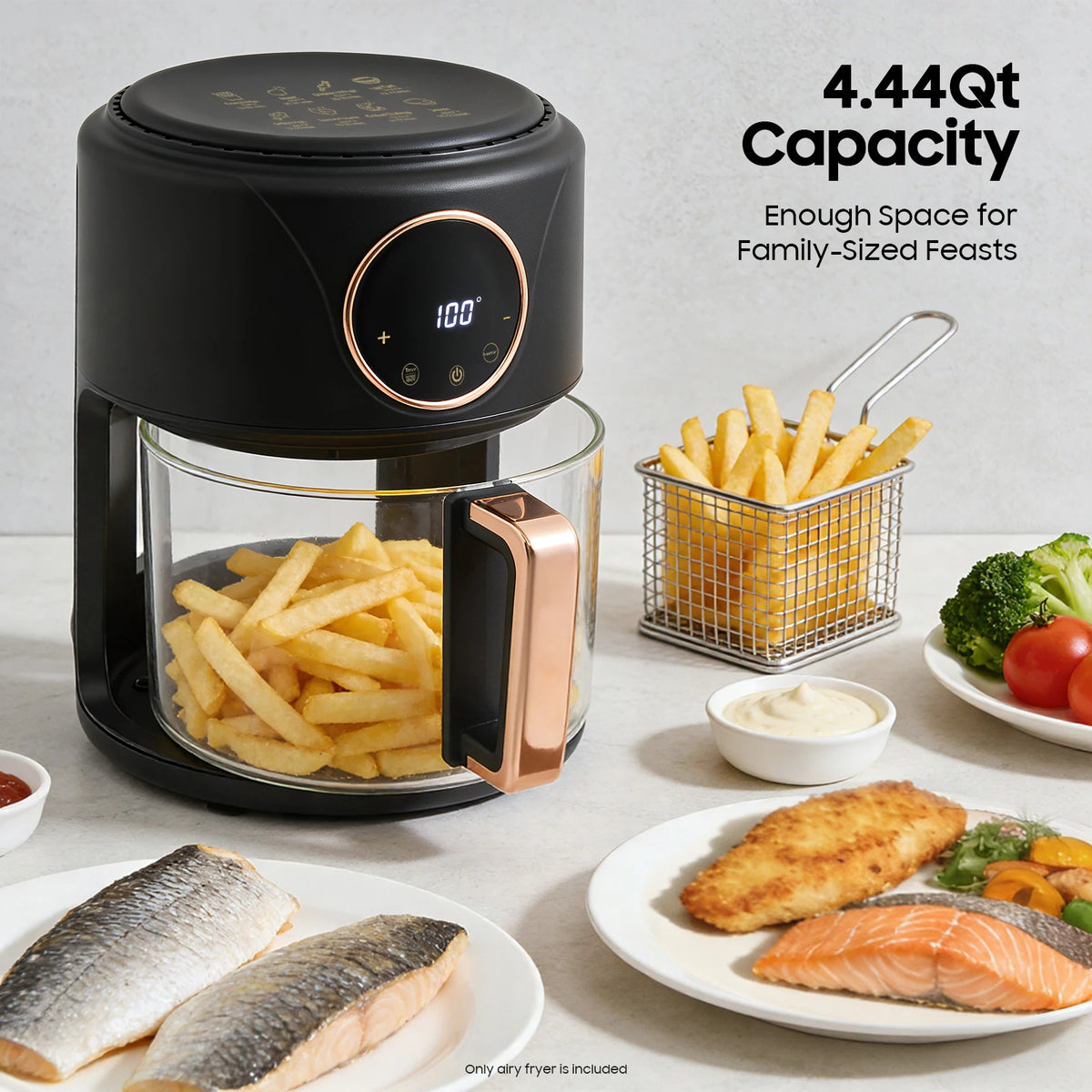 Digital Air Fryer With Eight Presets And Glass Viewing Window