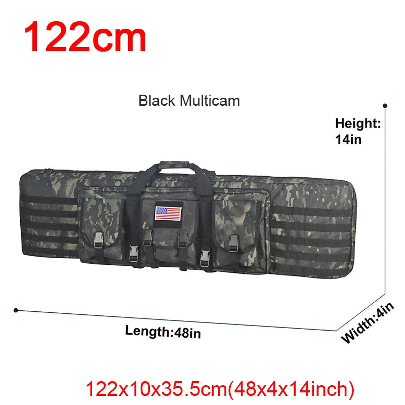 LQARMY Tactical Double Rifle Case Molle Hunting Airsoft Gun Bag