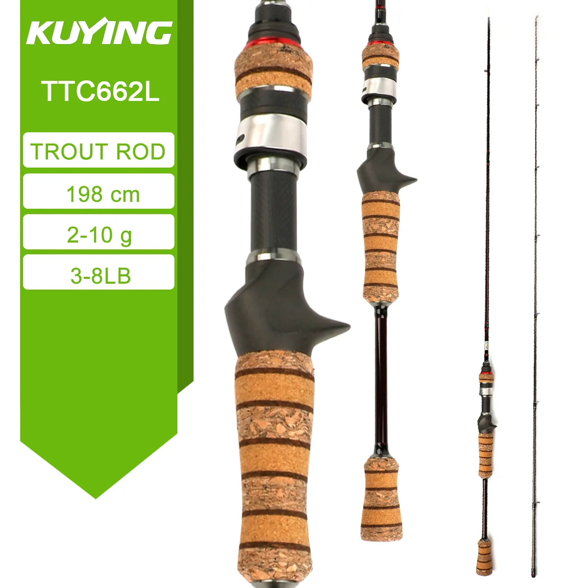 Kuying Teton Carbon Fishing Rod For Spinning And Casting