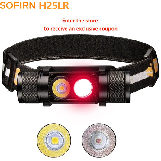 Sofirn H25LR Rechargeable LED Headlamp With White And Red Light