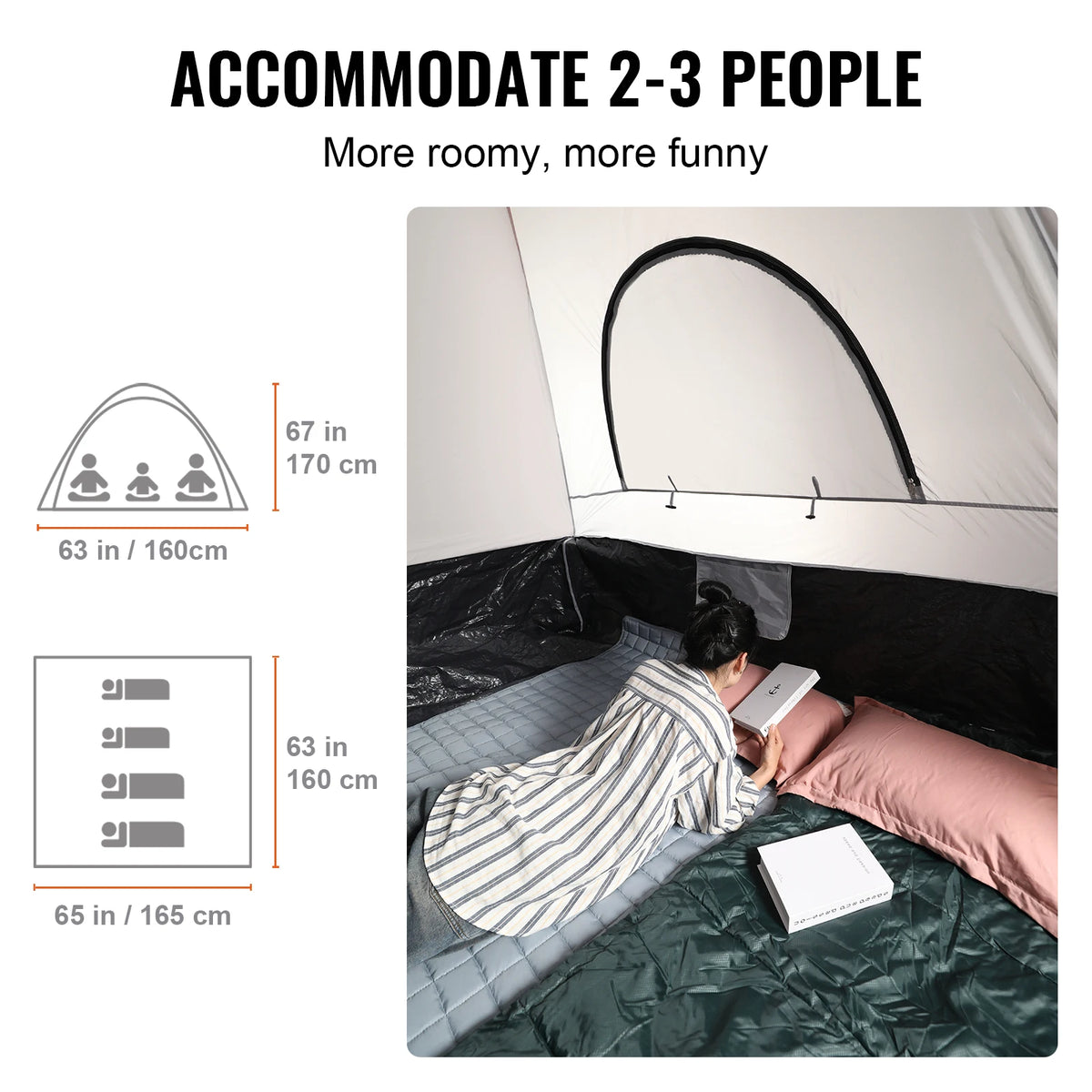 SucceBuy Waterproof Truck Bed Tent With Rainfly For Camping