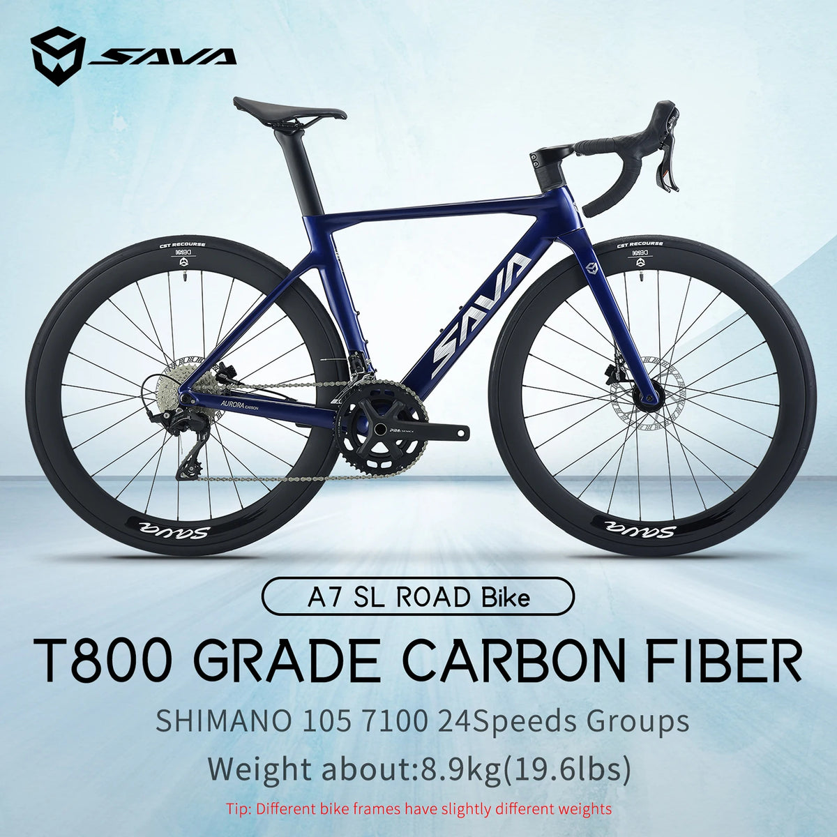 SAVA Carbon Fiber Road Bike With Shimano R7100 Components