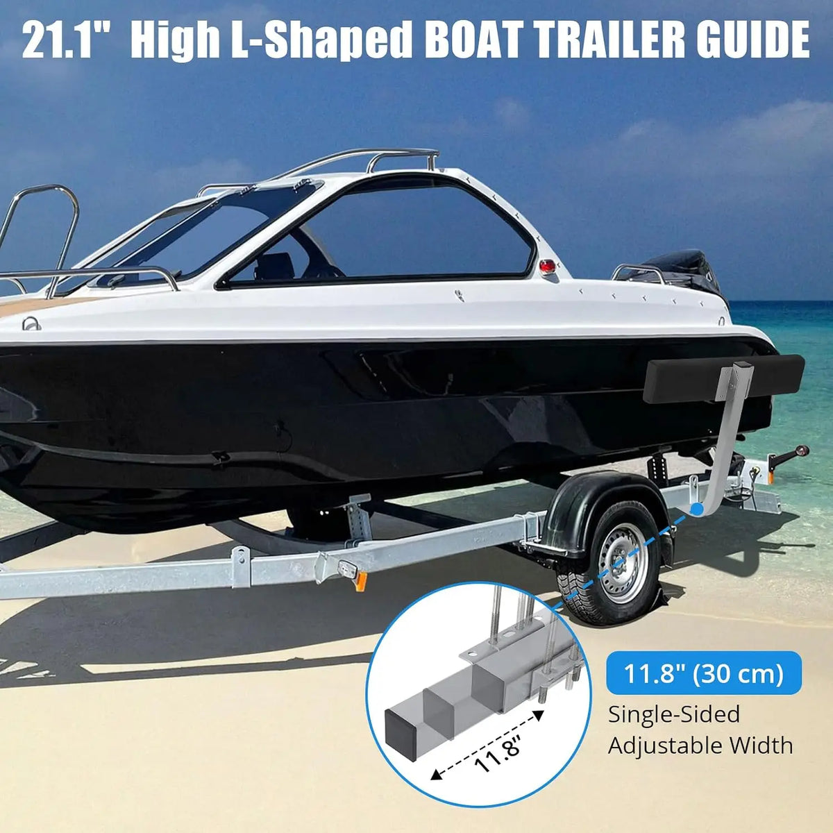 Garvee Adjustable Galvanized Steel Boat Trailer Guide Poles