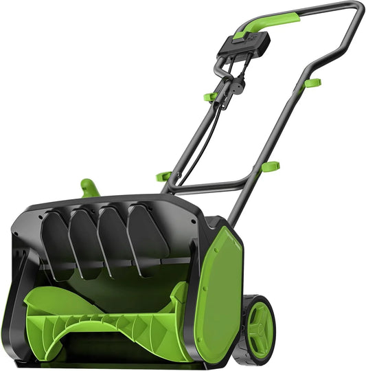 Deli Corded Electric Snow Shovel With Wheels Dual Safety Switch