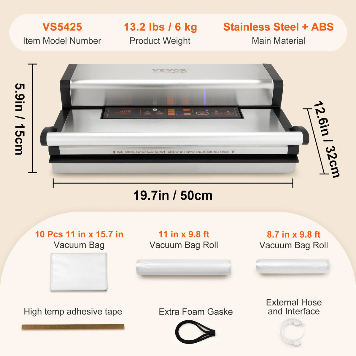 SucceBuy Commercial Automatic Food Vacuum Sealer With Bag Cutter