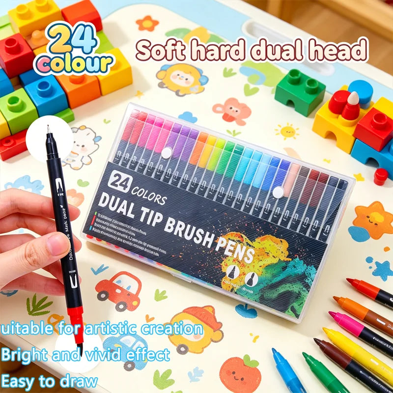 Durable Dual Tip Acrylic Paint Markers For Art And Crafts